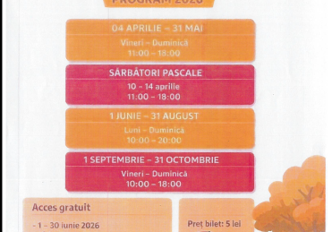 Program trenulet luna Octombrie